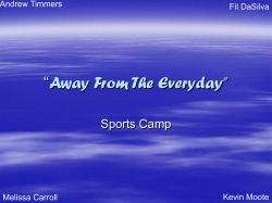 Away From the Everyday Sports Camp