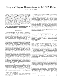 Design of Degree Distributions for LDPCA Codes