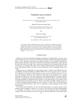 Probabilistic Quorum Systems