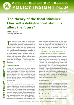 POLICY INSIGHT No. 34 - Centre for Economic Policy Research