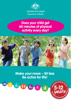 Make your move &ndash; Sit less Be active for life!