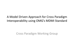 An Approach for Cross Paradigm Interoperability using OMG