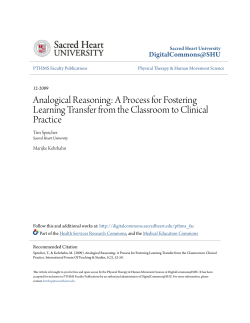 Analogical Reasoning: A Process for Fostering Learning Transfer