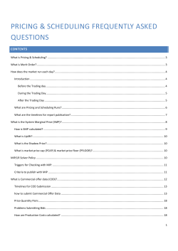 Pricing and Scheduling FAQ