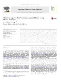 The role of cognitive distortion in online game addiction among