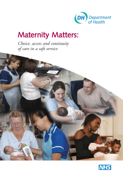 Maternity Matters - UK Government Web Archive
