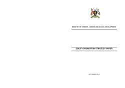 equity promotion strategy paper - Ministry of Gender, Labour and
