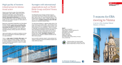 5 reasons for EBA moving to Vienna