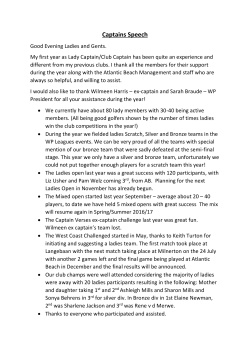 Captains Speech - Atlantic Beach Golf Club