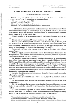 A Fast Algorithm for Finding Strong Starters