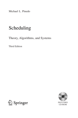 Scheduling: Theory, Algorithms, and Systems