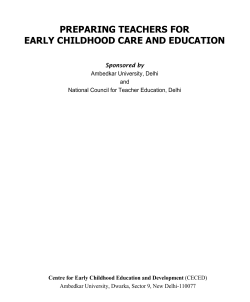 preparing teachers for early childhood care and education