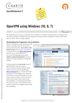 OpenVPN using Windows (10, 8, 7) - Charit&eacute;