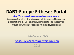 Dart Europe European Portal for the discovery of Electronic Theses