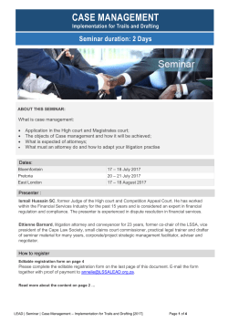 Case Management (Seminar)