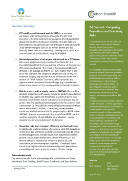 Oil Demand: Comparing Projections and