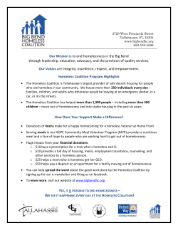 The Tallahassee - Big Bend Homeless Coalition