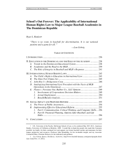 School`s Out Forever: The Applicability of