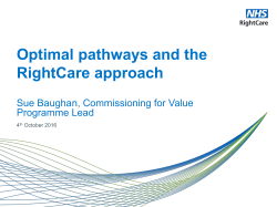 Optimal pathways and the RightCare approach