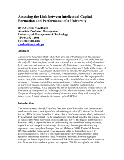 Assessing the Link between Intellectual Capital Formation and