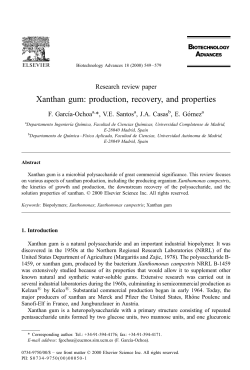 Xanthan gum: production, recovery, and properties