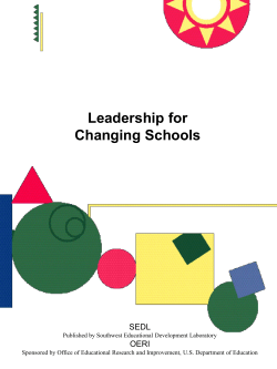 Leadership for Changing Schools