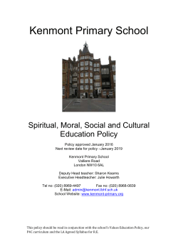 smsc policy - Kenmont Primary School