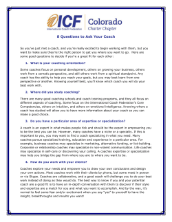8 Questions to Ask Your Coach