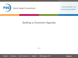Setting a Common Agenda - Collective Impact Forum