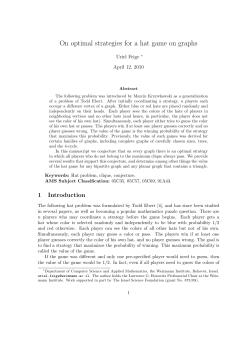 On optimal strategies for a hat game on graphs