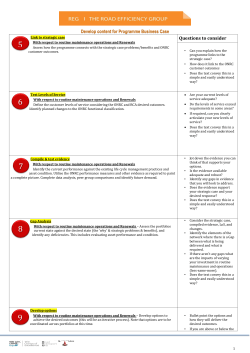 Develop content for Programme Business Case Questions to consider