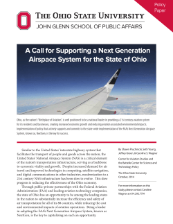 A Call for Supporting a Next Generation Airspace System for the