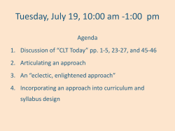 Professional Development Workshop: Best Practices in ESL/EFL