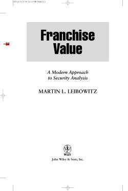 Franchise Value: A Modern Approach to Security Analysis