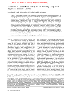 Estimation of Genetic-Gain Multipliers for Modeling Douglas