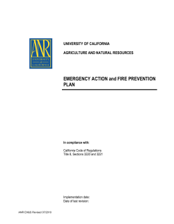 Emergency Action Fire Prevention Plan