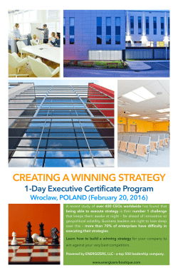 CREATING A WINNING STRATEGY