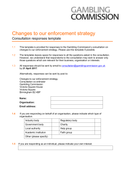 Enforcement strategy consultation response form
