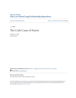 The Code Cause of Action - Yale Law School Legal Scholarship