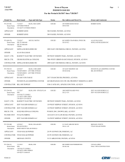 Town of Payson PERMITS ISSUED For the Period 5/15 - E