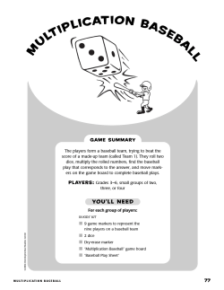 Multiplication Baseball - Center for the Collaborative Classroom