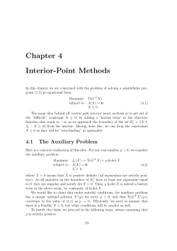 Chapter 4 Interior-Point Methods - Institute of Theoretical Computer