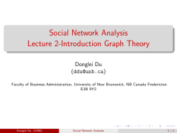 Social Network Analysis Lecture 2