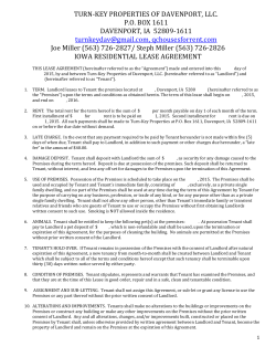 Our Lease Agreement