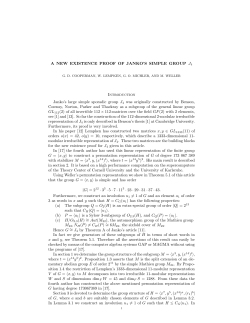 A NEW EXISTENCE PROOF OF JANKO`S SIMPLE GROUP J4