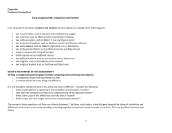 Comparison and Contrast Essay