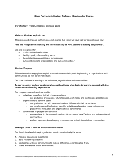 Roadmap for Change Our strategy: vision