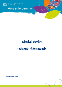 Mental Health Outcome Statements