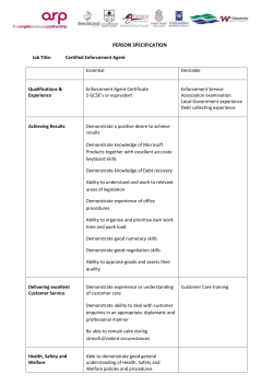 Certified Enforcement Agent - Anglia Revenues Partnership