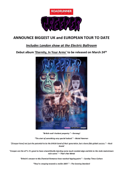 Creeper Press Release